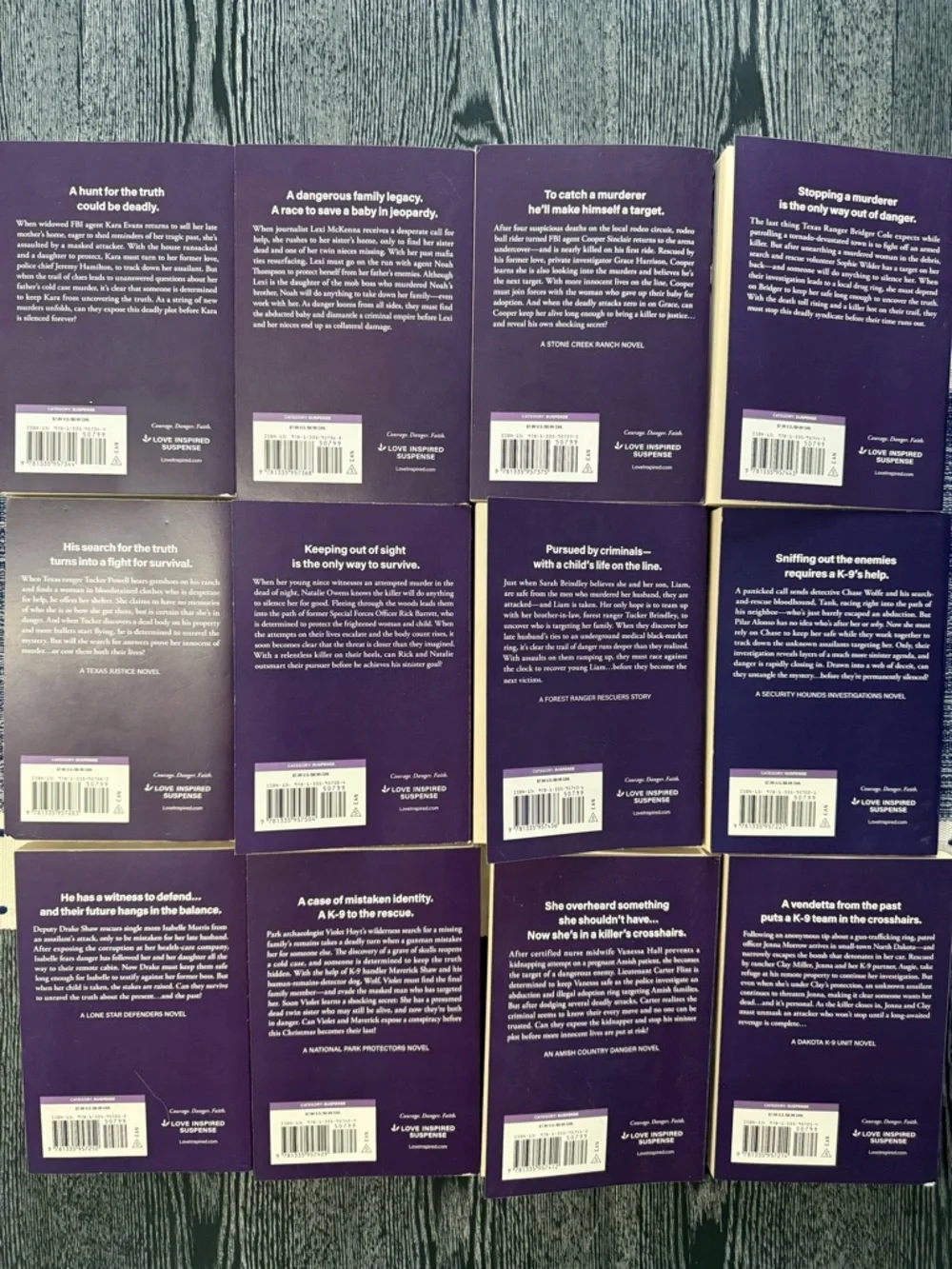 (12)-Love Inspired Suspense Paperback Book Bundle